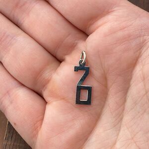 Vintage 925 Sterling Silver "70" School Graduation Pendant Bracelet Charm